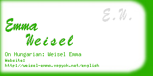 emma weisel business card